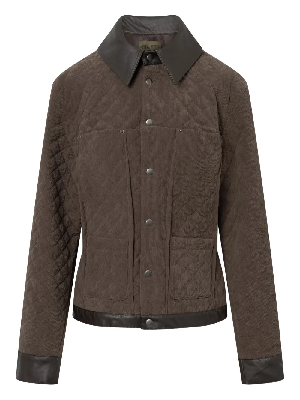 Elena Velez quilted jacket - ブラウン Elena Velez quilted jacket - ブラウン
