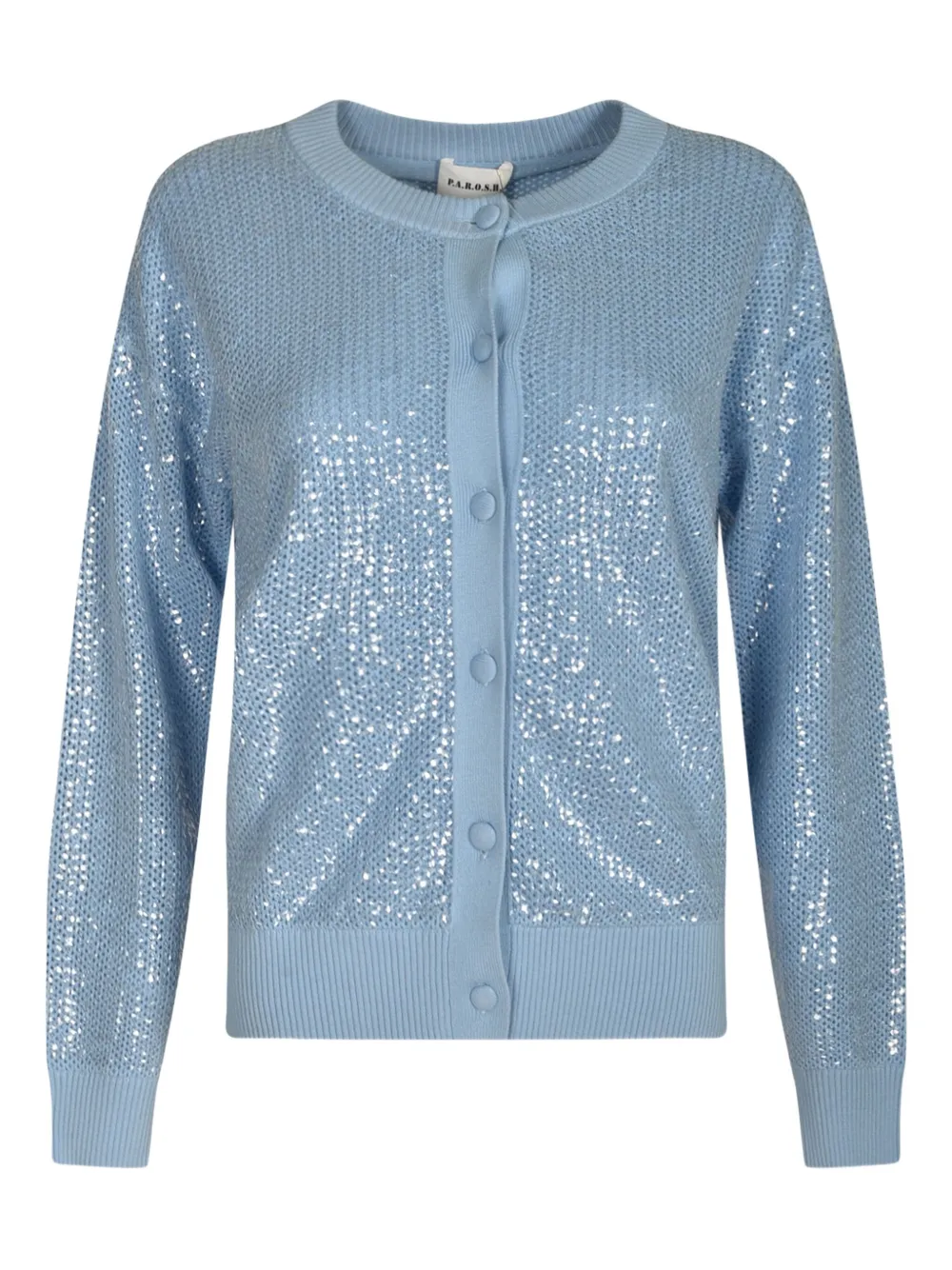 P.a.r.o.s.h Sequin-embellished Cardigan In Blue
