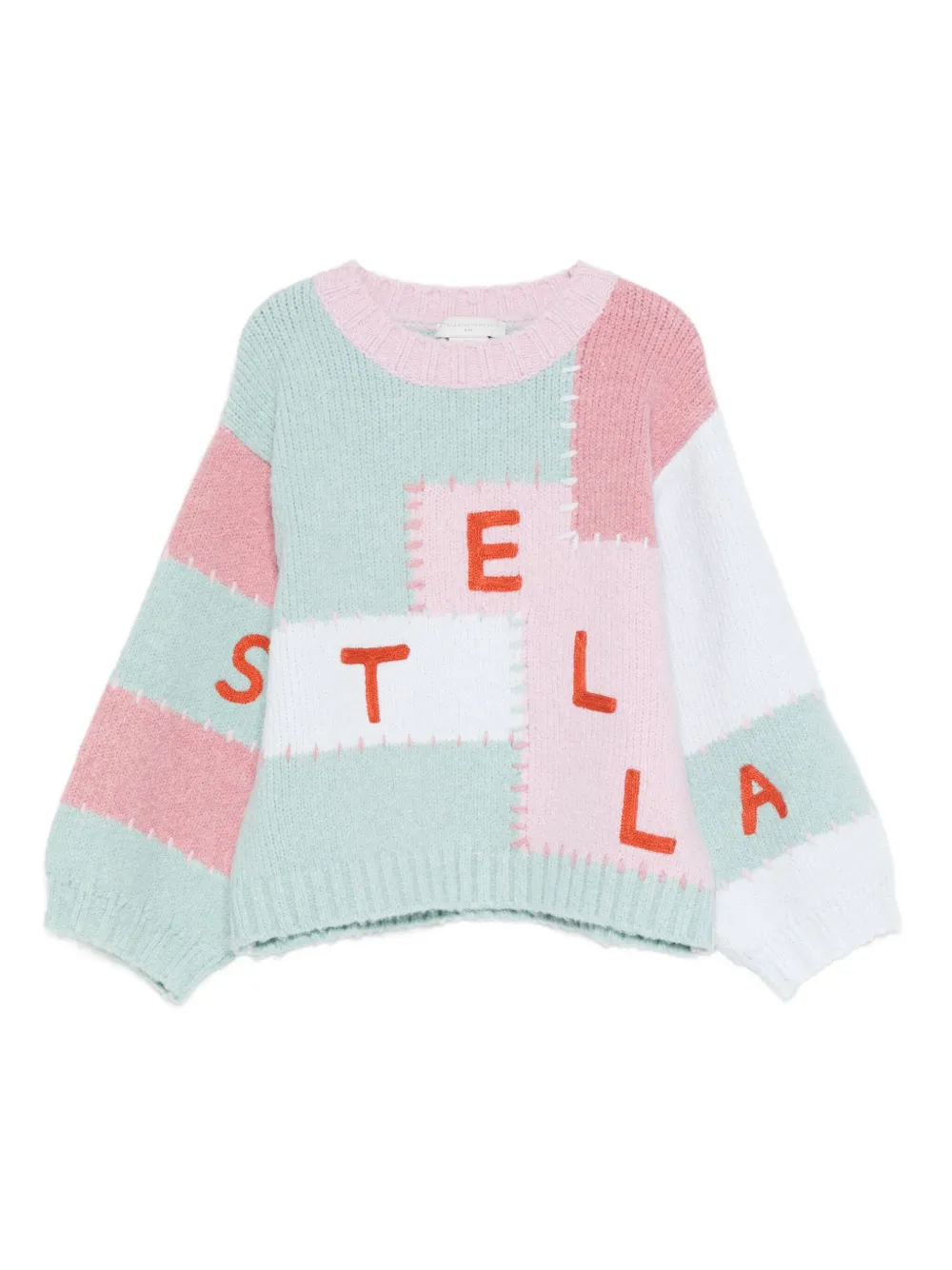 Stella McCartney Kids patchwork-panelled sweater - Rosa