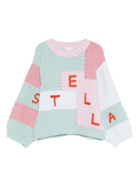 Stella McCartney Kids patchwork-panelled sweater
