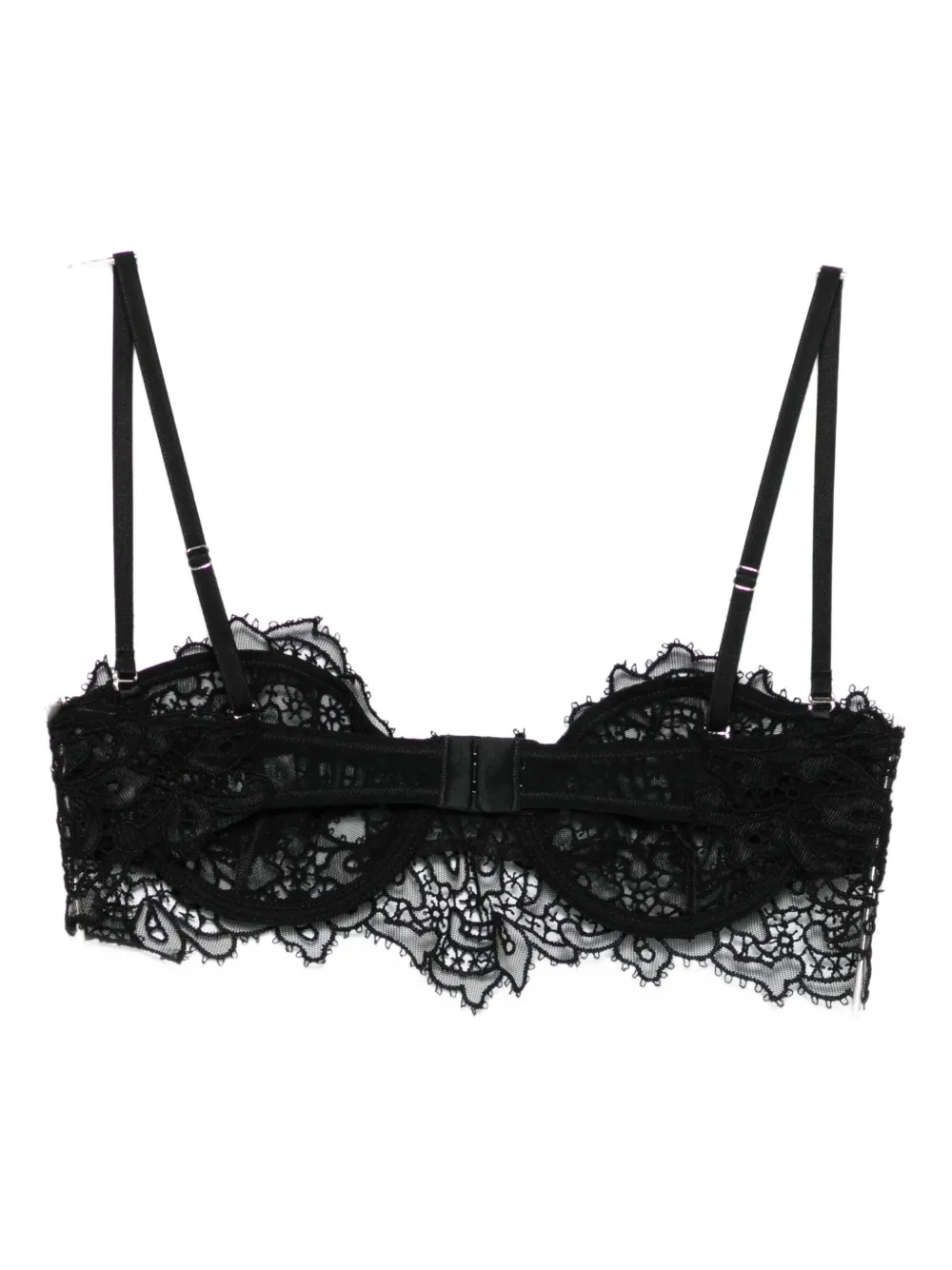 Ermanno Scervino Lace-trimmed Bra In Black