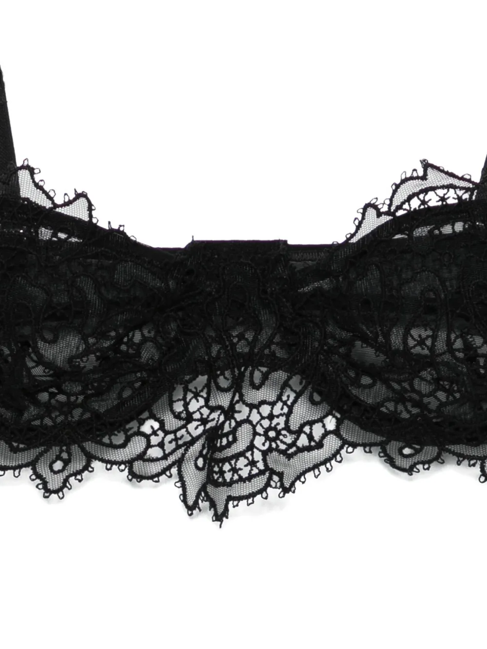 Ermanno Scervino Lace-trimmed Bra In Black
