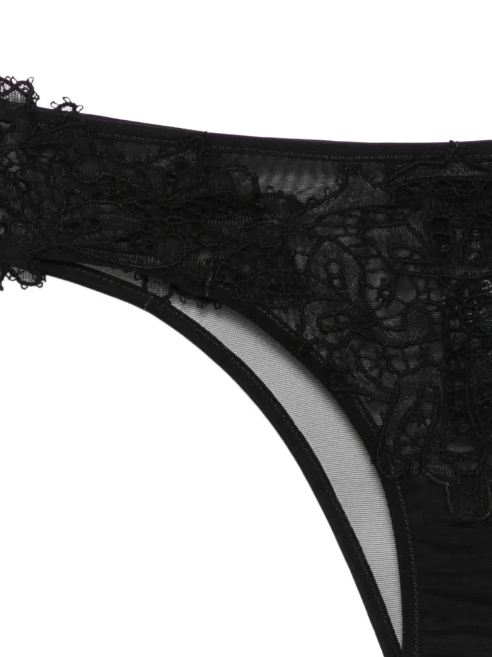 Ermanno Scervino Slip verfraaid met bloemen Zwart