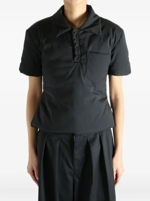 MM6 Maison Margiela Padded Polo Shirt | Black | FARFETCH MM6 Maison Margiela Padded Polo Shirt | Black | FARFETCH