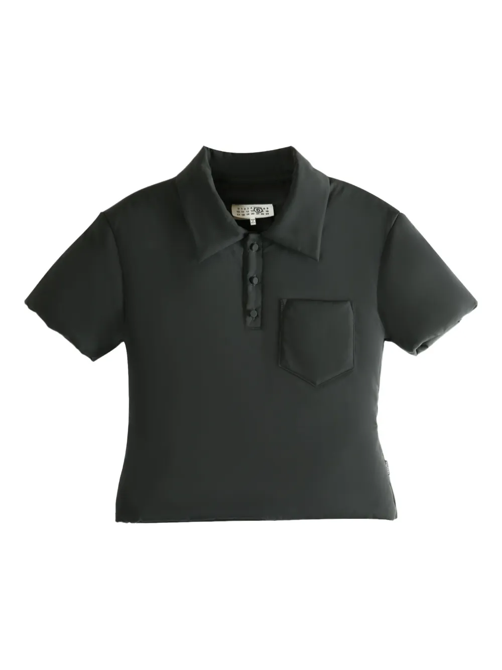 MM6 Maison Margiela padded polo shirt | Black | Image 1