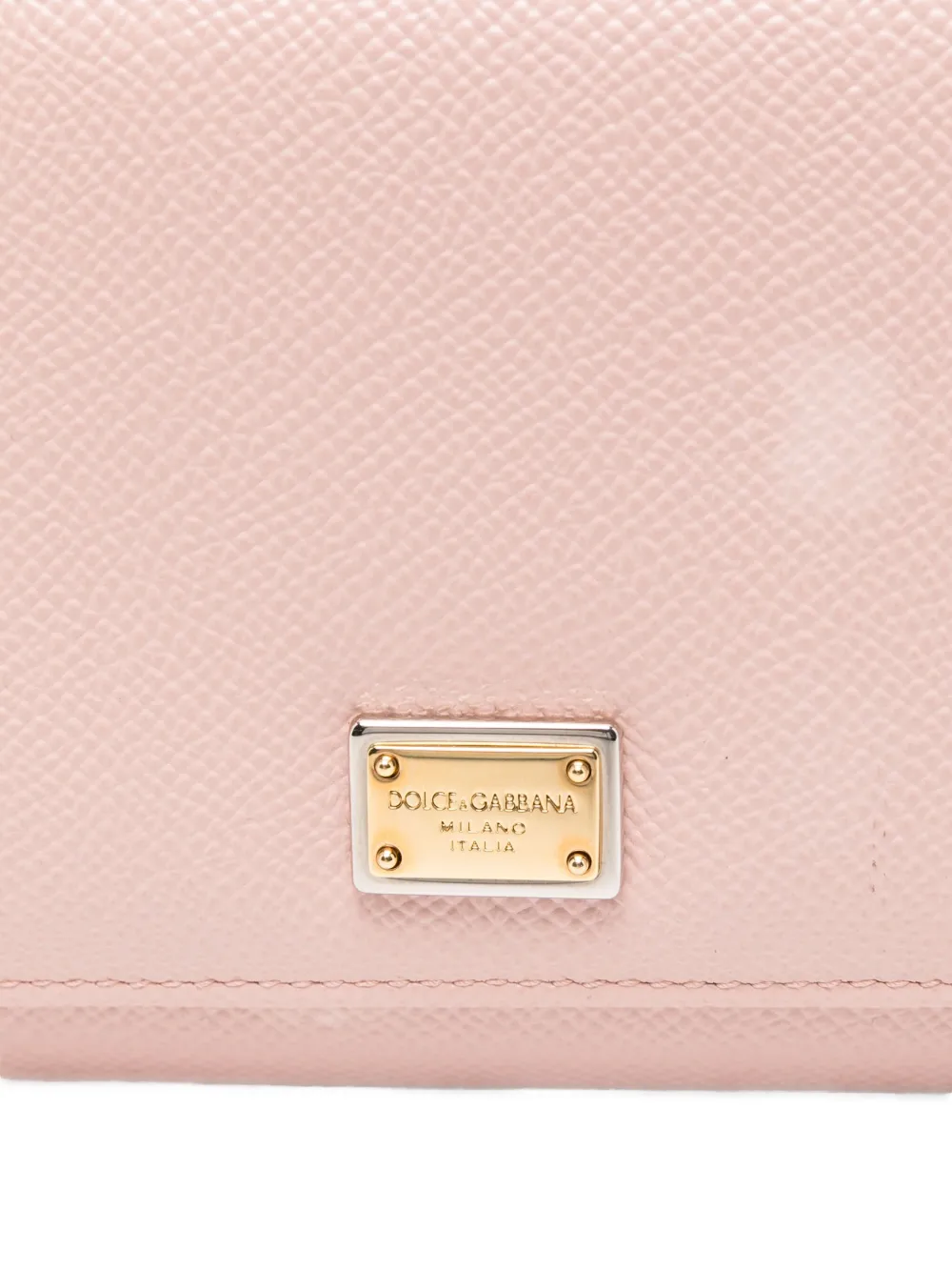 Dolce & Gabbana Dauphine Top-handle Chain Wallet In Pink