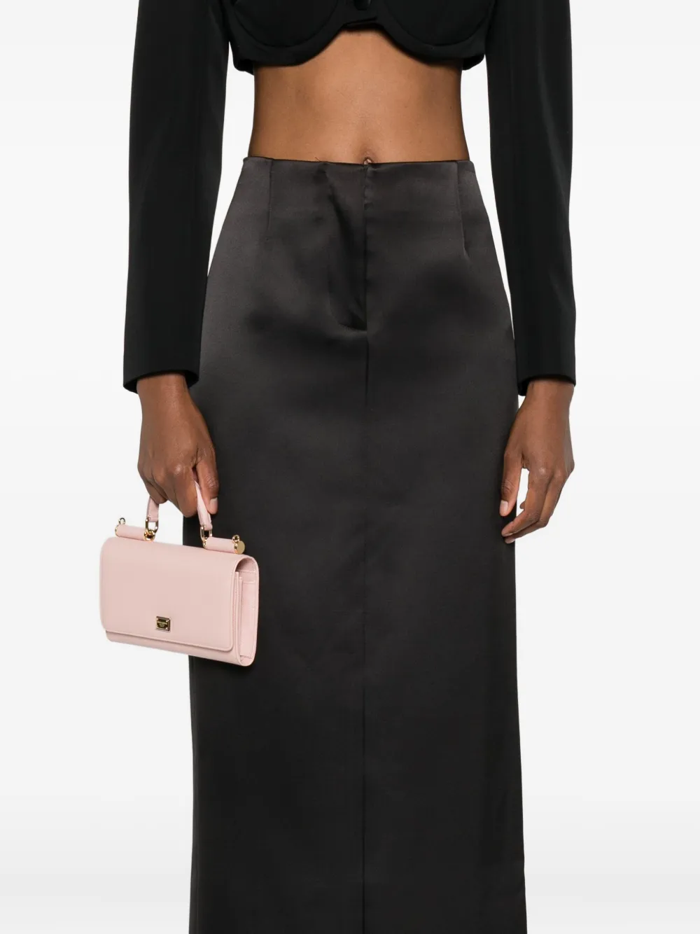 Dolce & Gabbana Dauphine top-handle chain wallet - Roze