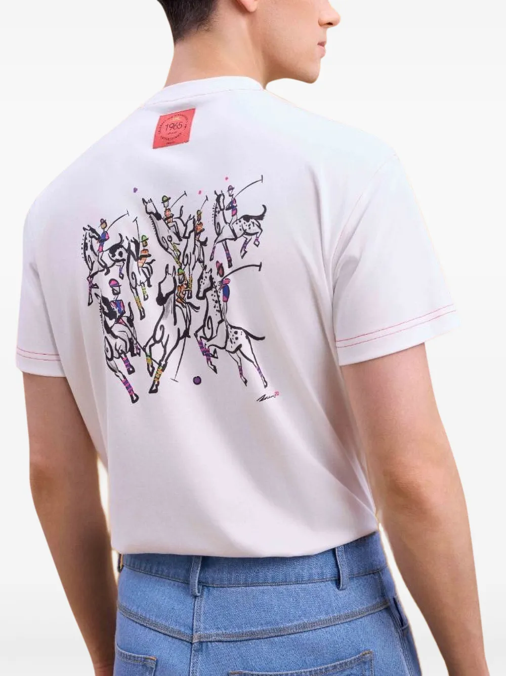 Shanghai Tang Independence katoenen T-shirt Wit