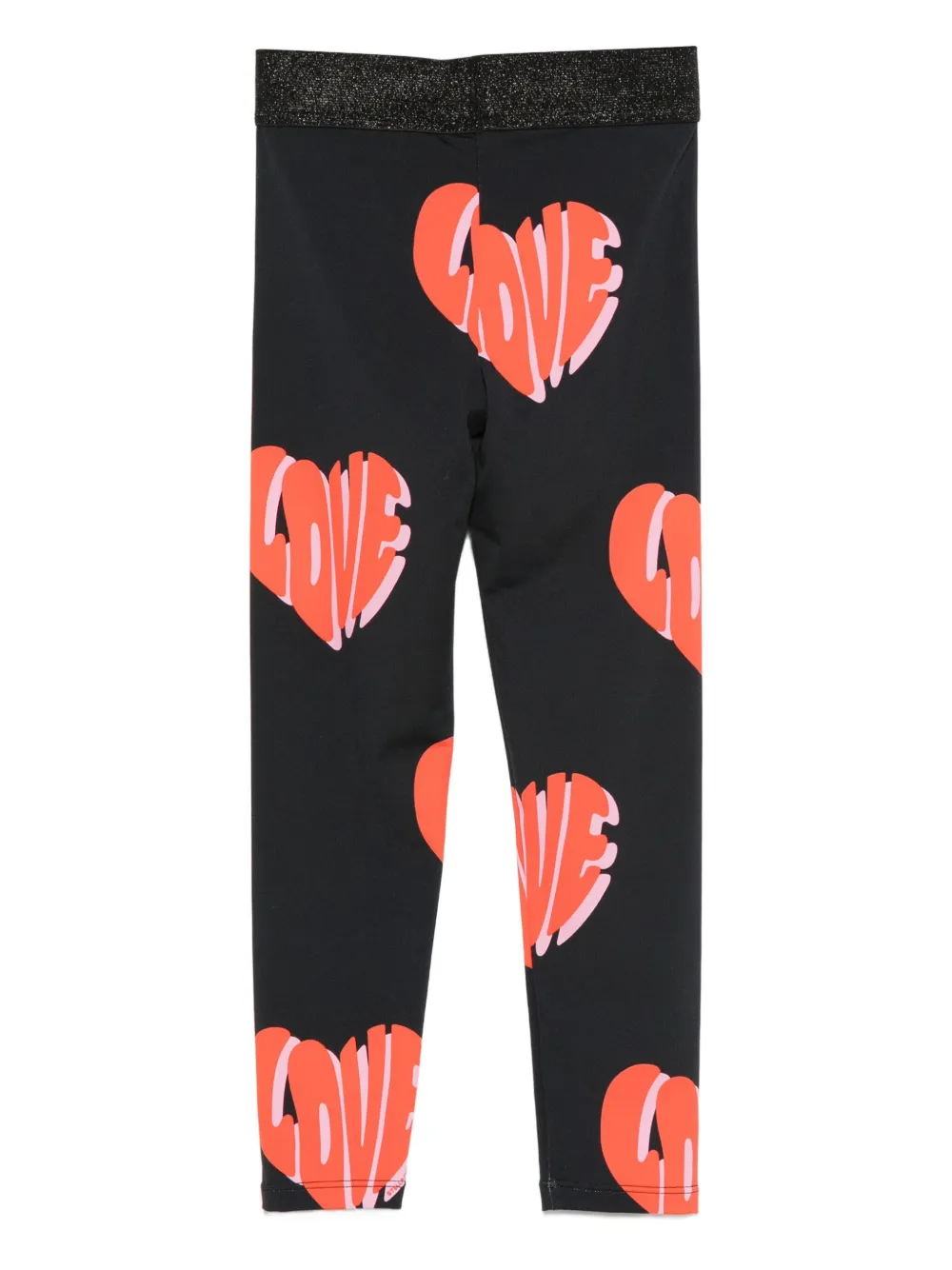Stella McCartney Kids heart-print glitter-waistband leggings | Girls Leggings | Image 2