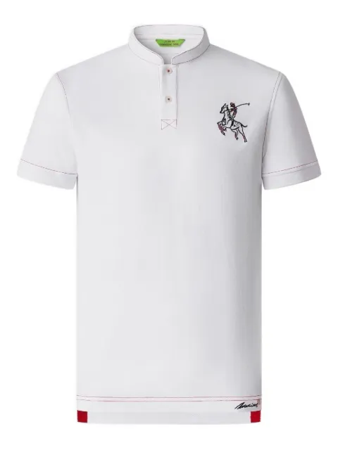 Shanghai Tang Tang Independence embroidered-patch polo shirt