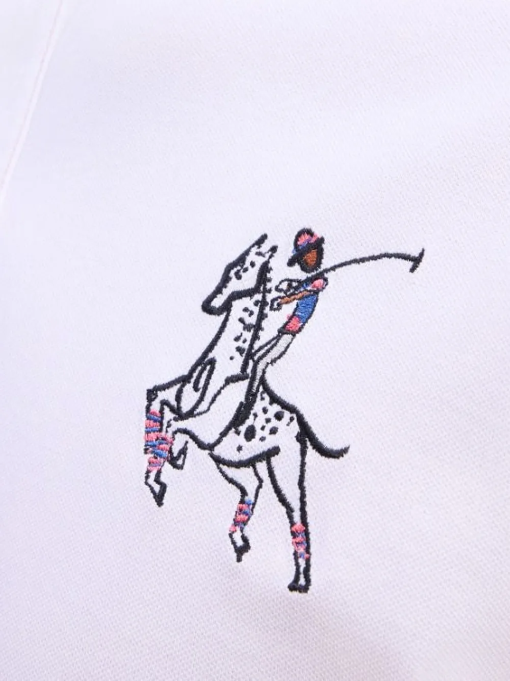 Shanghai Tang Independence poloshirt met geborduurde patch Wit