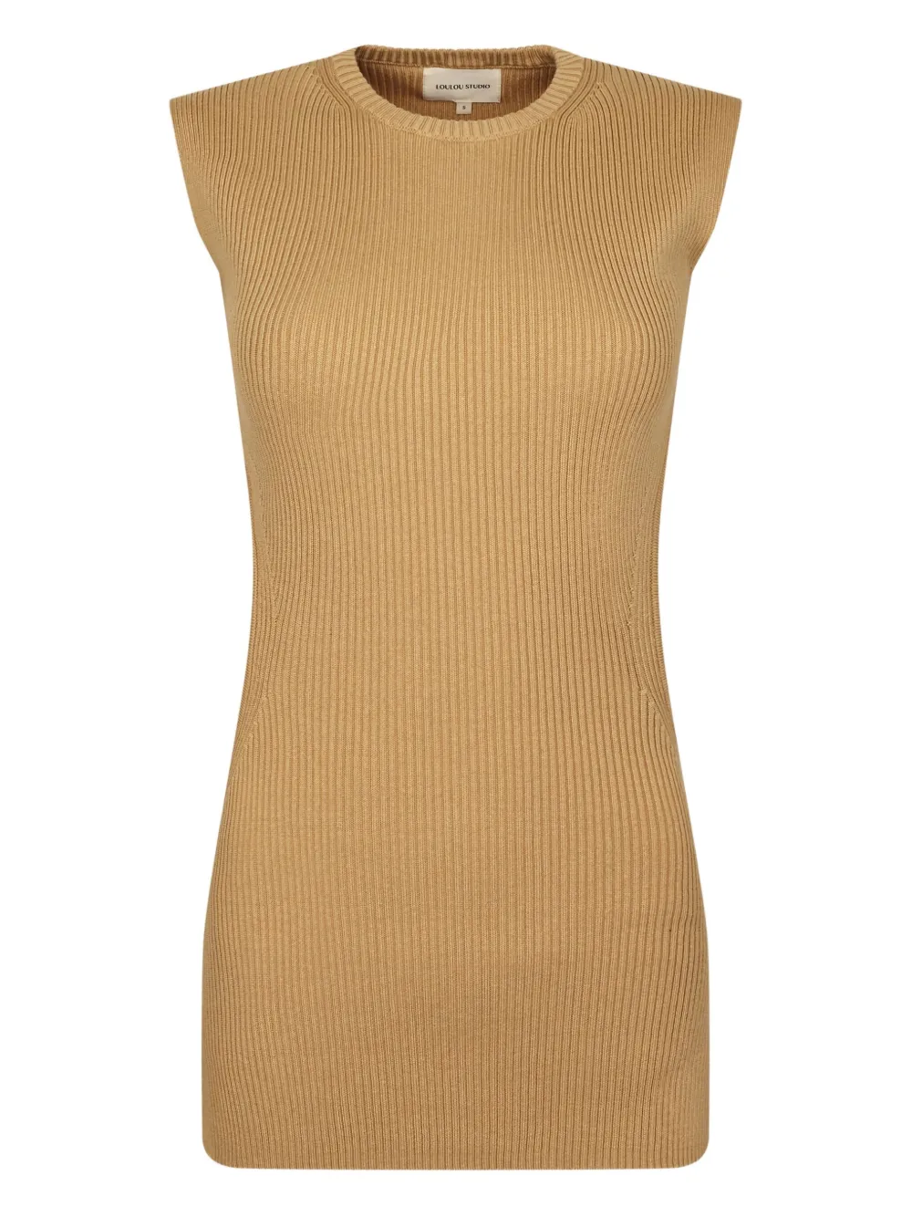 Loulou De Saison Ribbed Open-back Vest In Brown