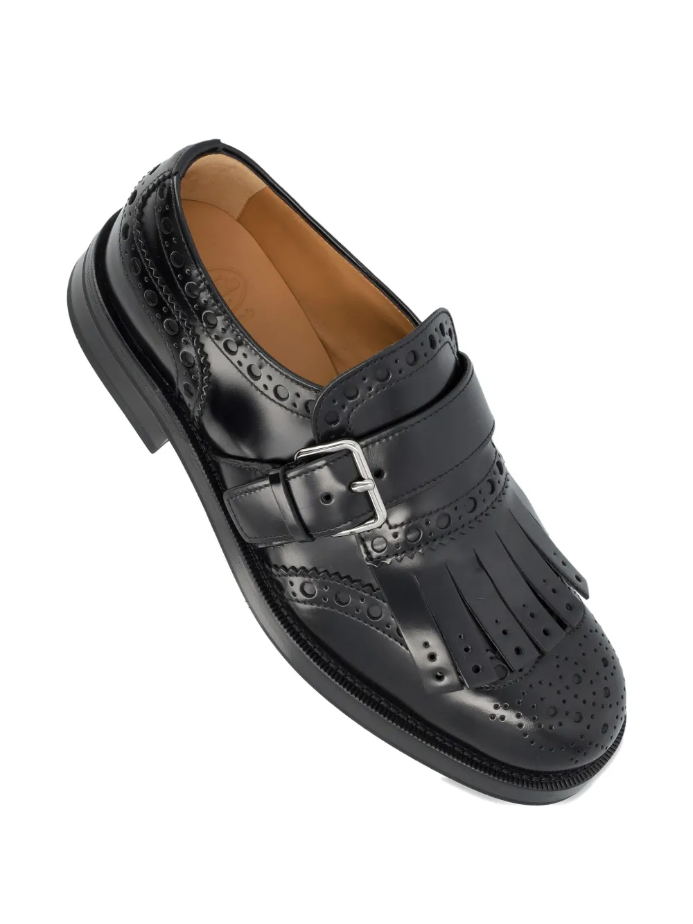 Church's fringed buckle Oxford shoes Black