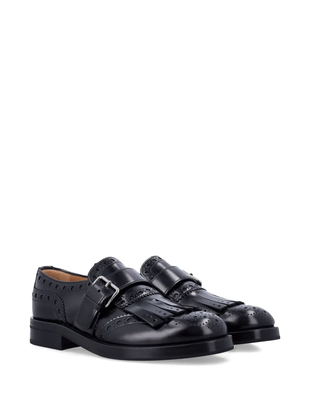 Church's fringed buckle Oxford shoes Black
