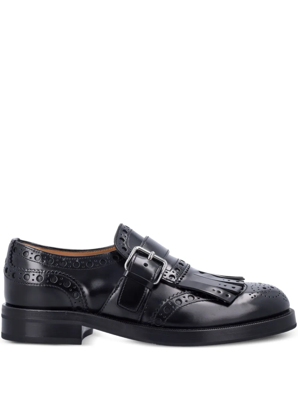 Church's fringed buckle Oxford shoes Black