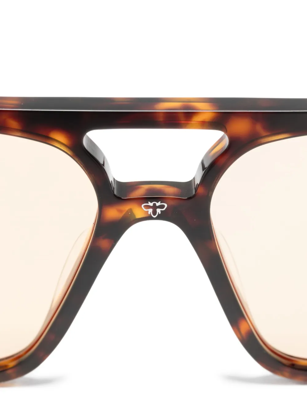 FACE HIDE Zonnebril met schildpadschild-design Bruin