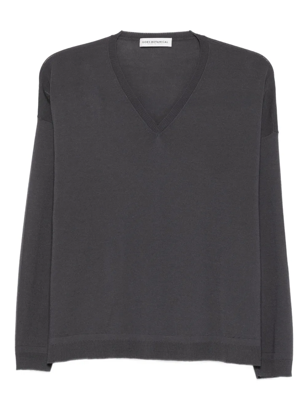 GOES BOTANICAL v-neck sweater | Grey | Image 1