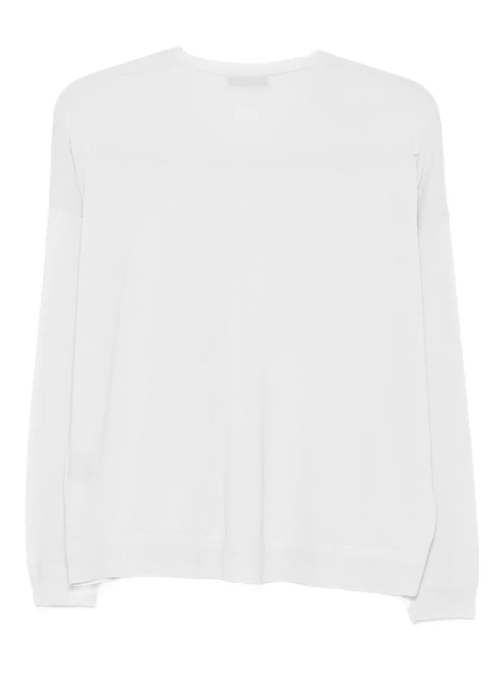 Goes Botanical V-neck Long-sleeve Sweater In White
