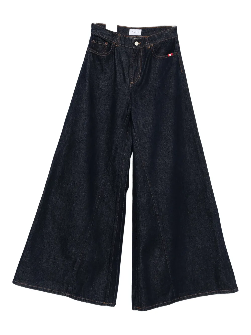 Amish Colettee Wide-leg Jeans In Blue