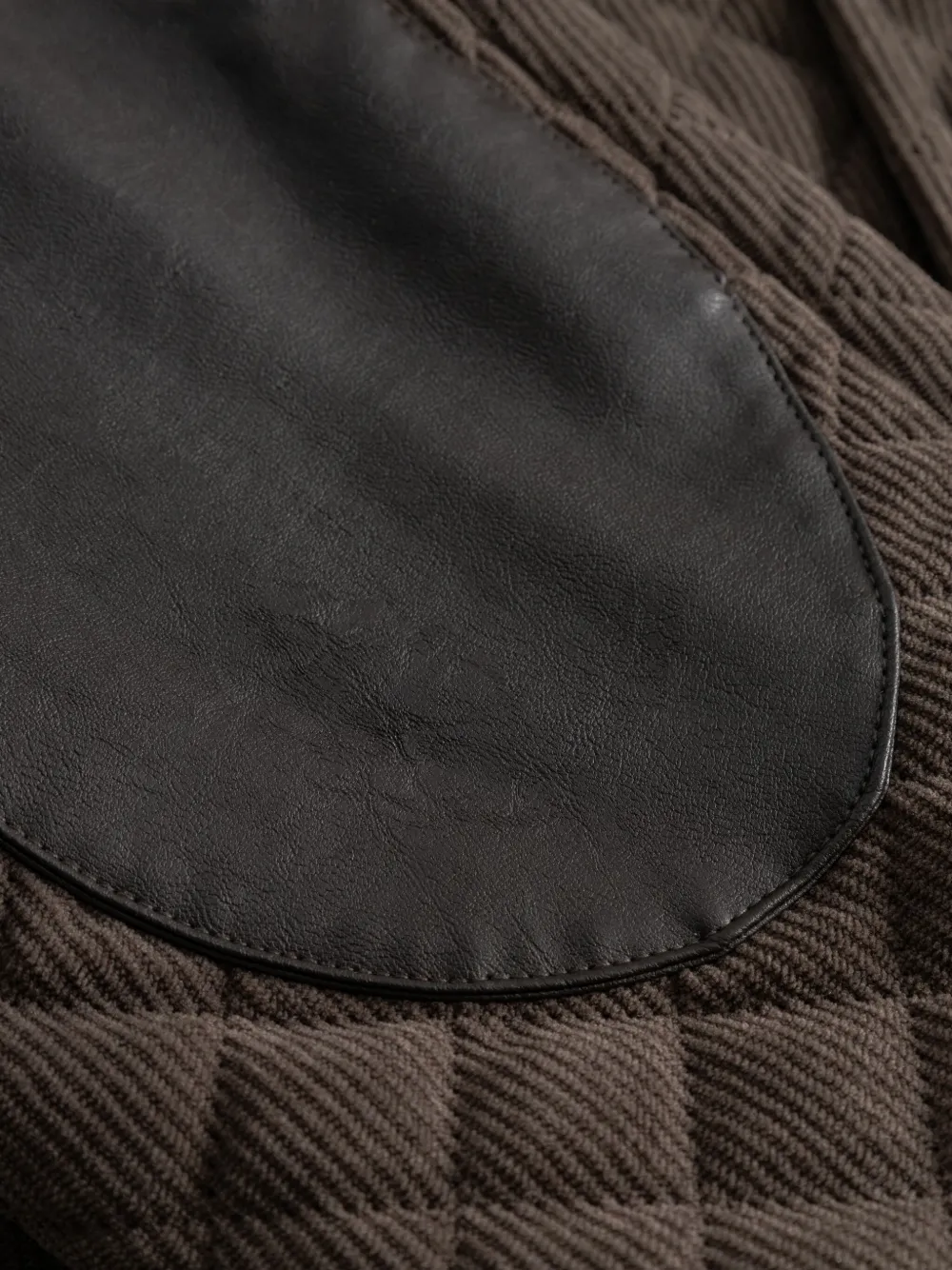 Elena Velez Quilted Corduroy Jacket In Brown