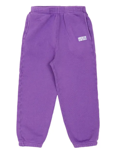 American Vintage Kids logo-embroidered sweatpants