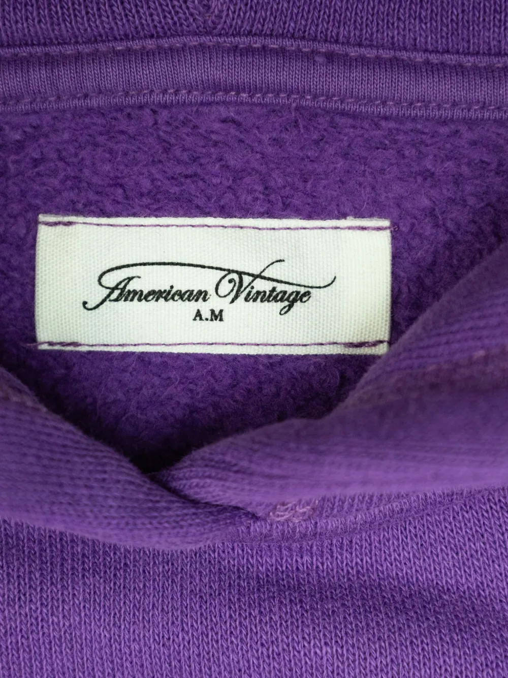 American Vintage Kangaroo-pocket Hoodie In Purple