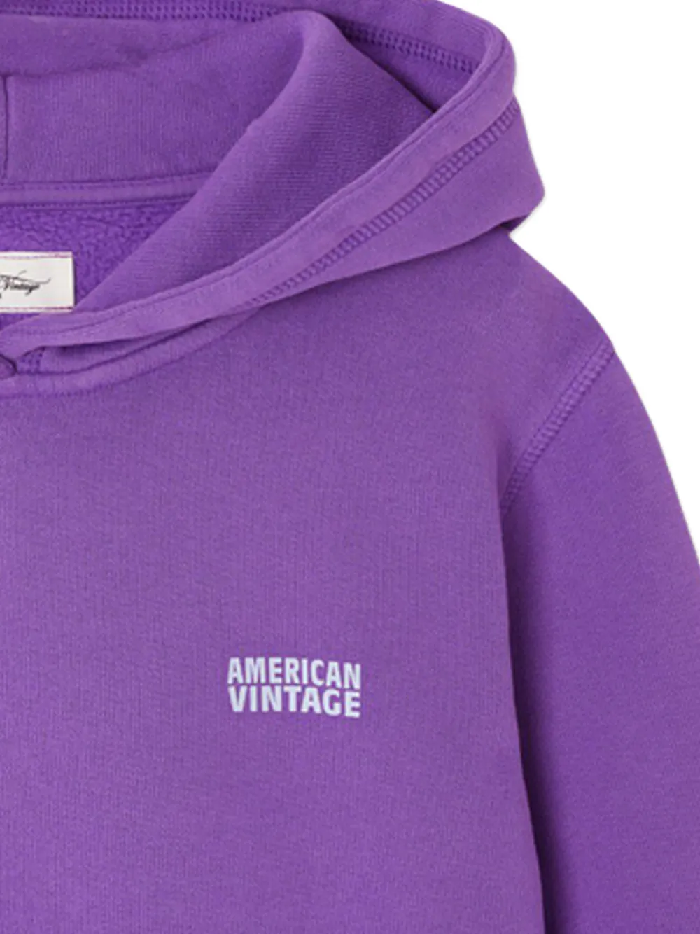 American Vintage Kangaroo-pocket Hoodie In Purple
