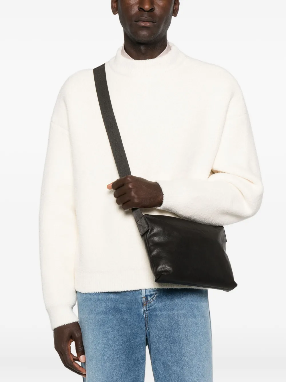 LEMAIRE Leren crossbodytas - Bruin