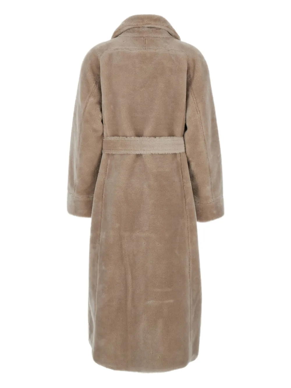 Urbancode Belted Buttoned Coat In Gray