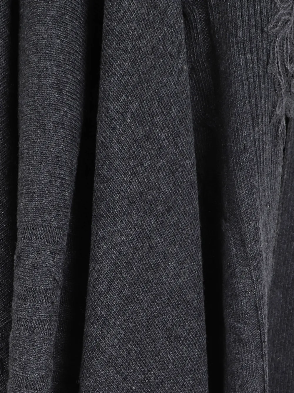 Ermanno Scervino Flowing Open-front Cape With Subtle Embroidery In Brown