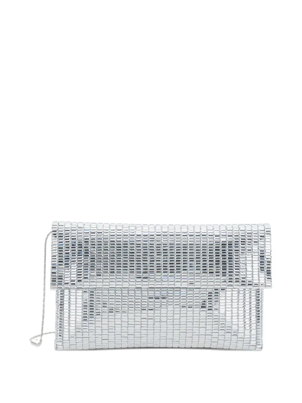 TWENTY FOURHAITCH pixel-pattern clutch bag - Zilver