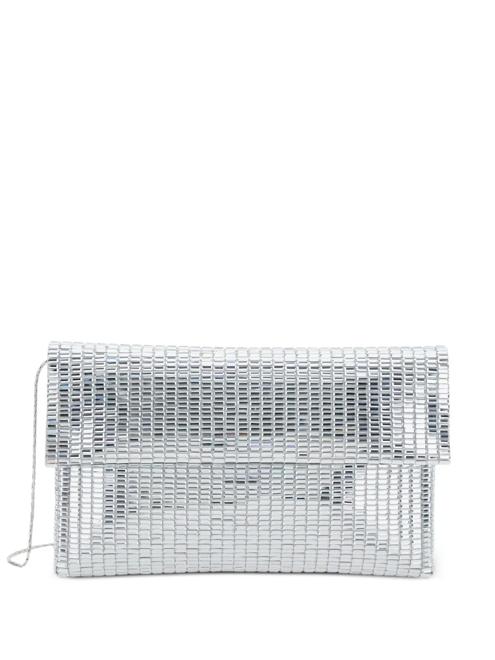 TWENTY FOURHAITCH pixel-pattern clutch bag - Argento