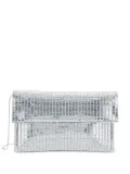 TWENTY FOURHAITCH pixel-pattern clutch bag - Silver