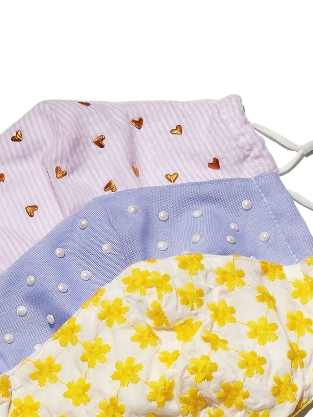 Lele Sadoughi embellished face masks (pack of three) | Women | Image 2