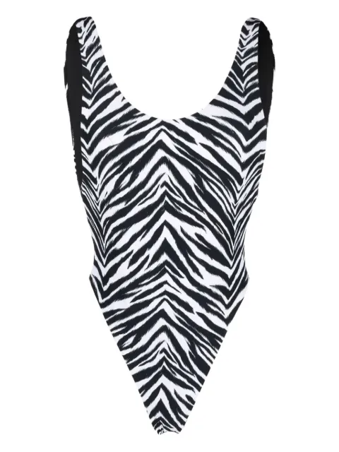 Reina Olga zebra-print swimsuit