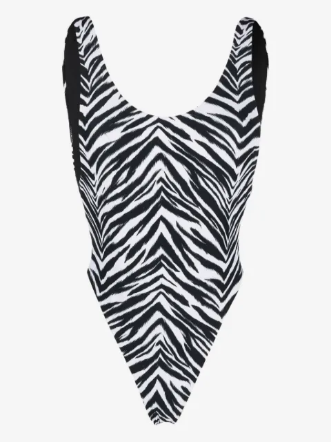 Reina Olga zebra-print swimsuit