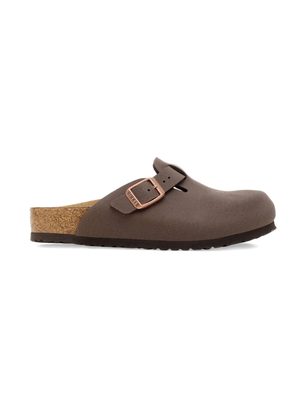 Birkenstock Kids Boston slippers met gespsluiting - Bruin