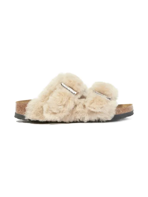Birkenstock Kids Fur Buckle Flip Flops