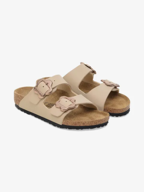 Birkenstock Kids Arizona flower-buckle strap sandals