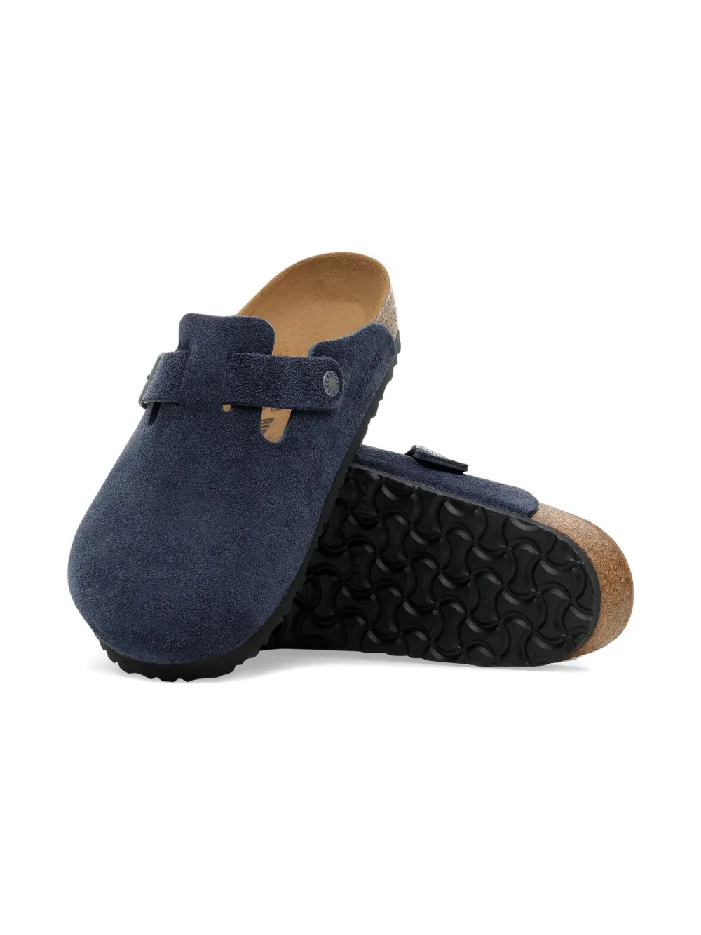 Birkenstock Kids Boston slippers met gespsluiting Blauw