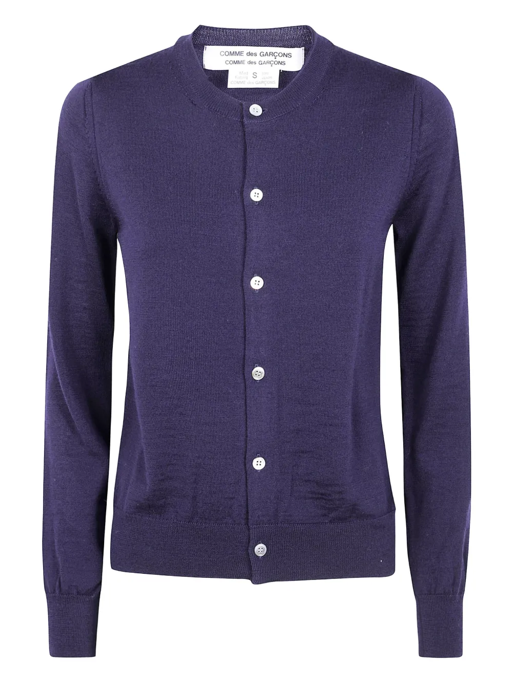 Comme Des Garçons Comme Des Garçons wool round-neck cardigan | Blue | Image 1