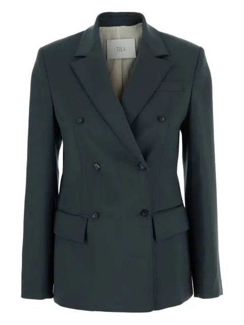 Tela blazer con solapas de pico