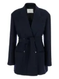 Tela belted double-breasted blazer - Blue
