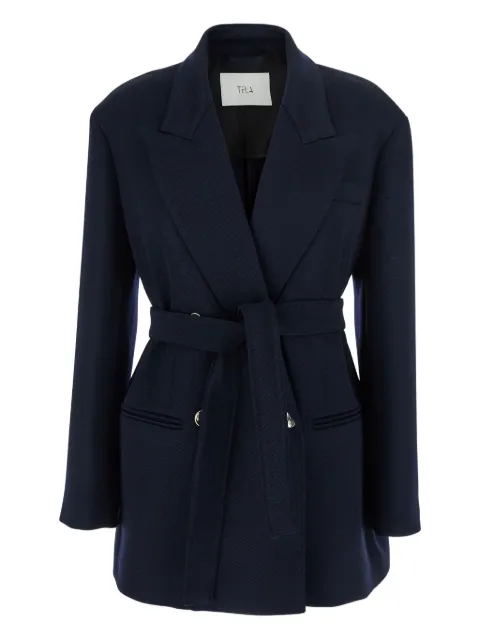 Tela blazer con doble botonadura
