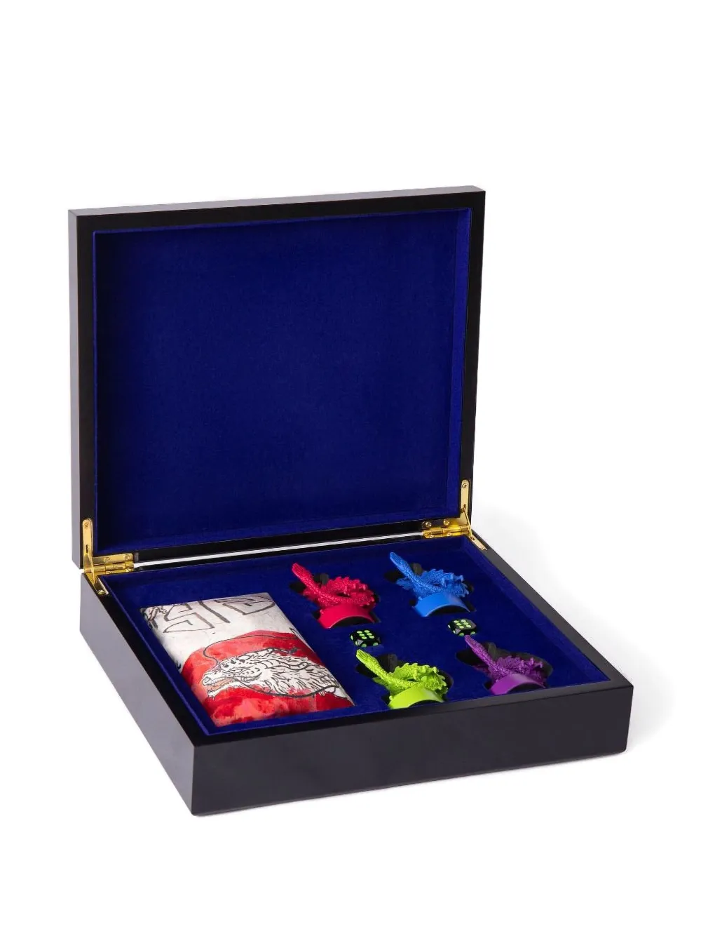Shanghai Tang Tang Dragon Chess (set Of Four) In Blue