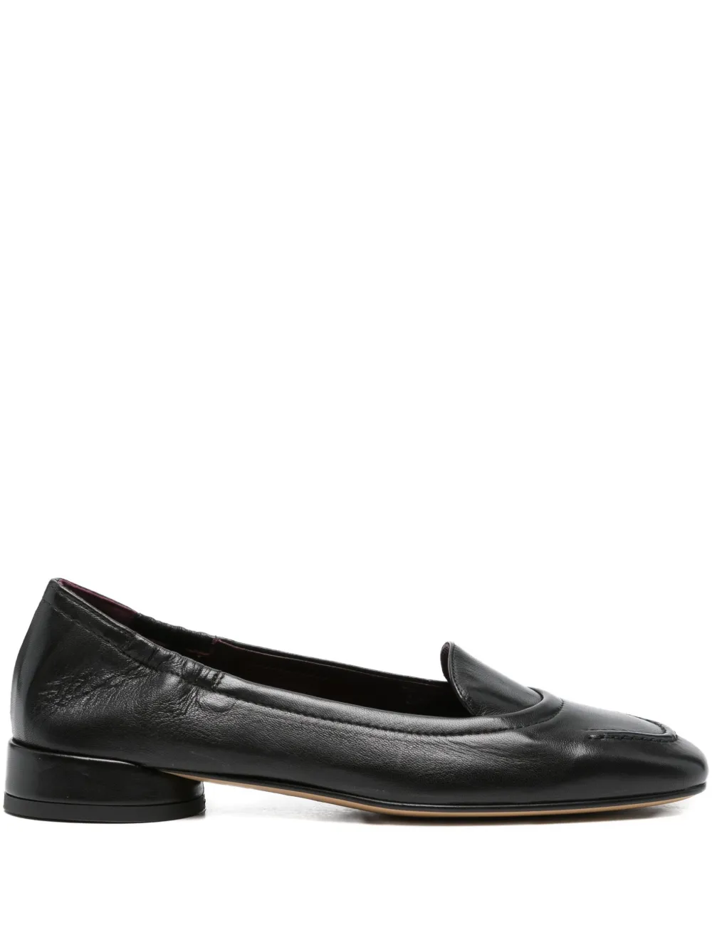 Pomme D´Or leather flat pumps Black