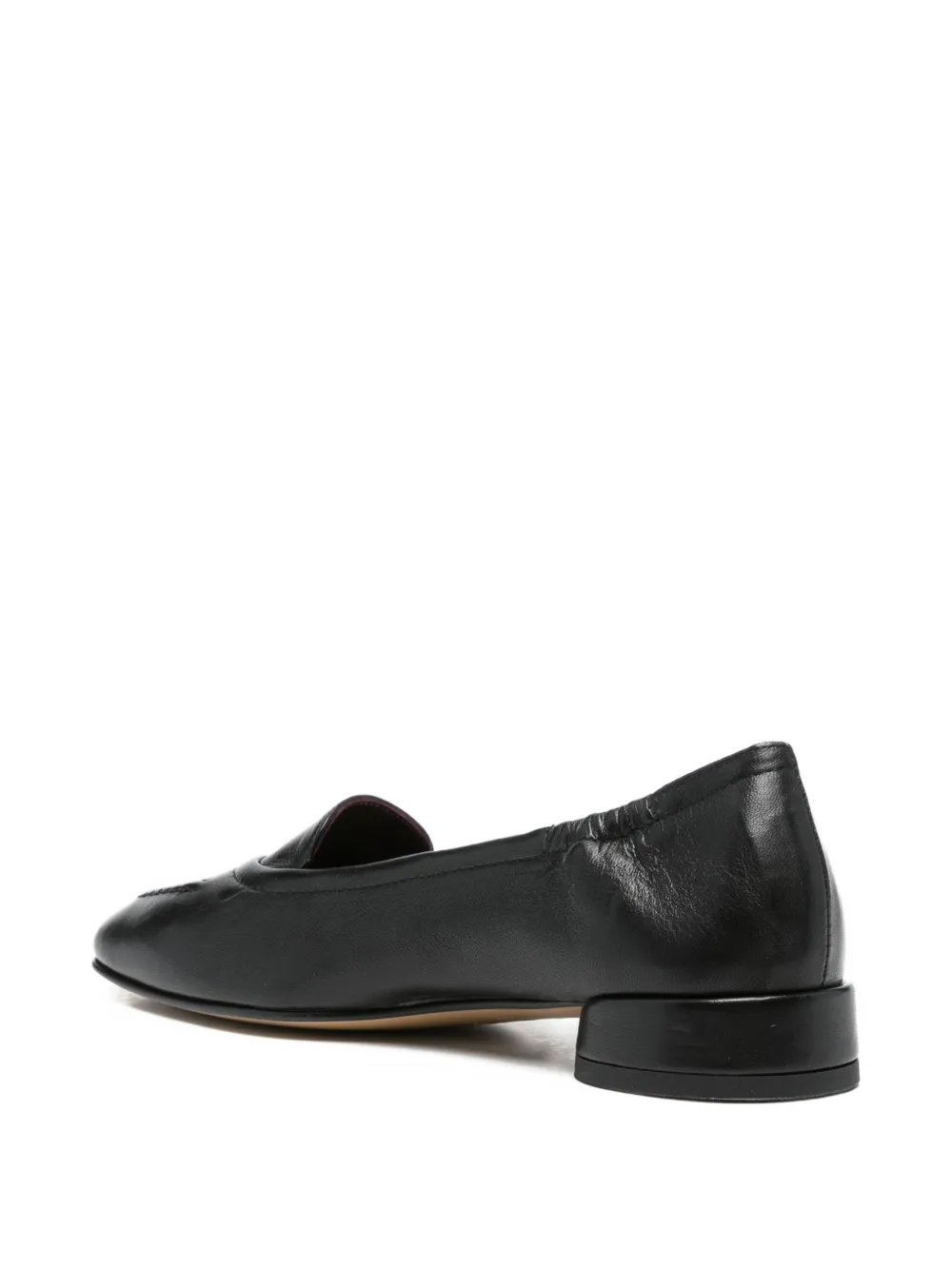 Pomme D´Or leather flat pumps Black