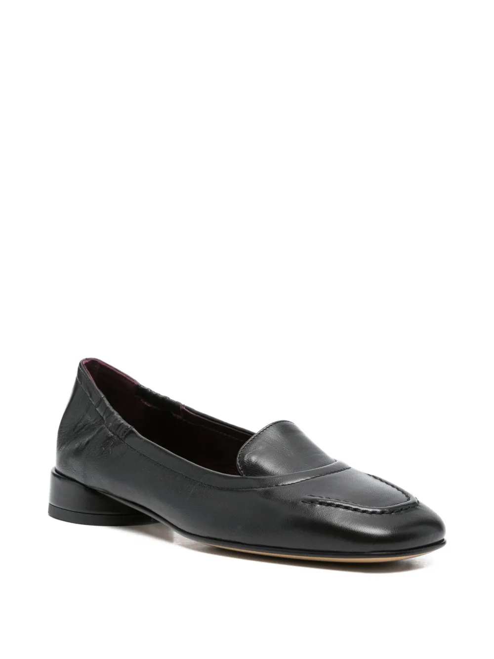 Pomme D´Or leather flat pumps Black