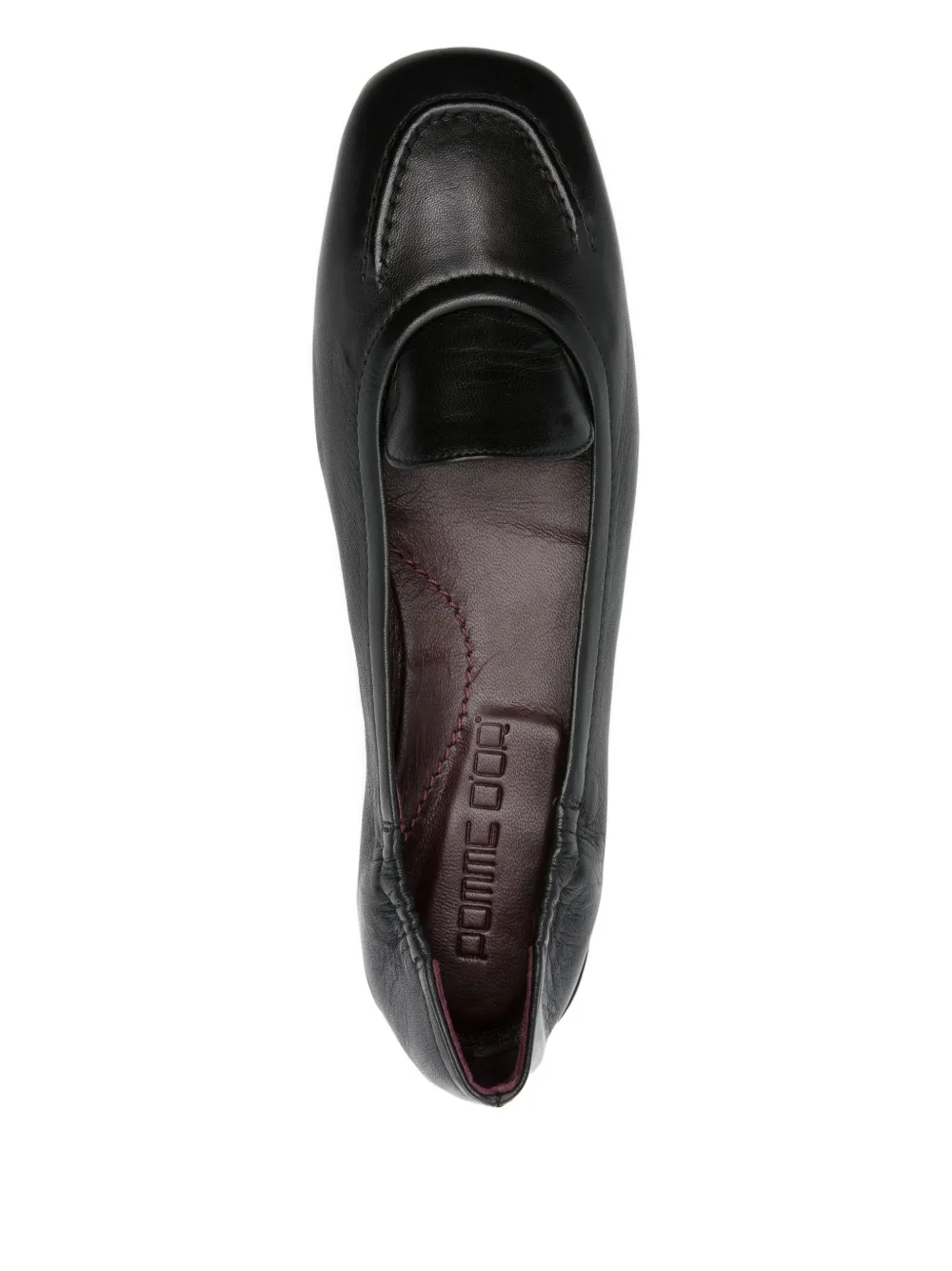 Pomme D´Or leather flat pumps Black