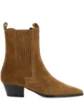 Aeyde side-panels pointed-toe ankle boots - Brown
